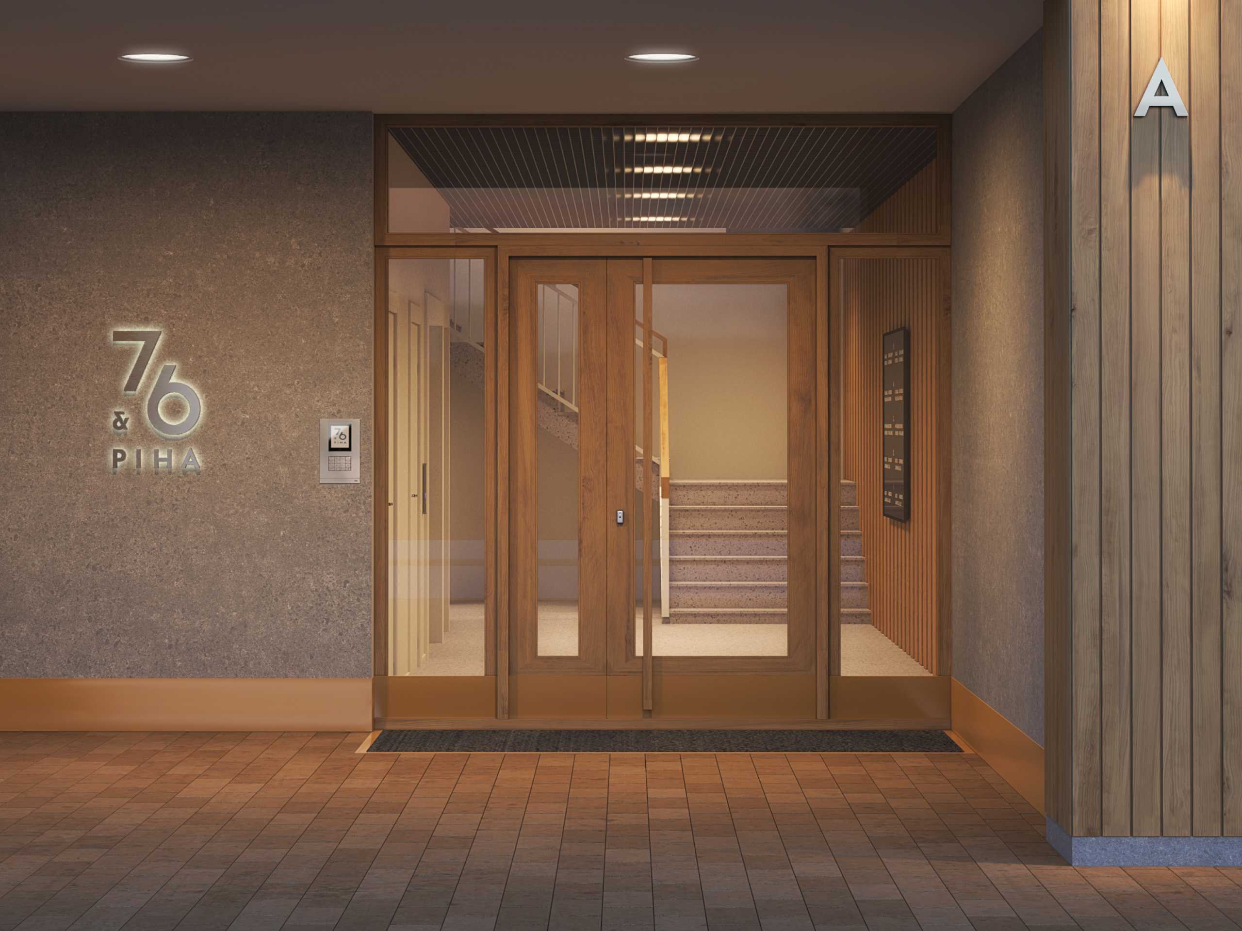 Näyttävä sisäänkäynti