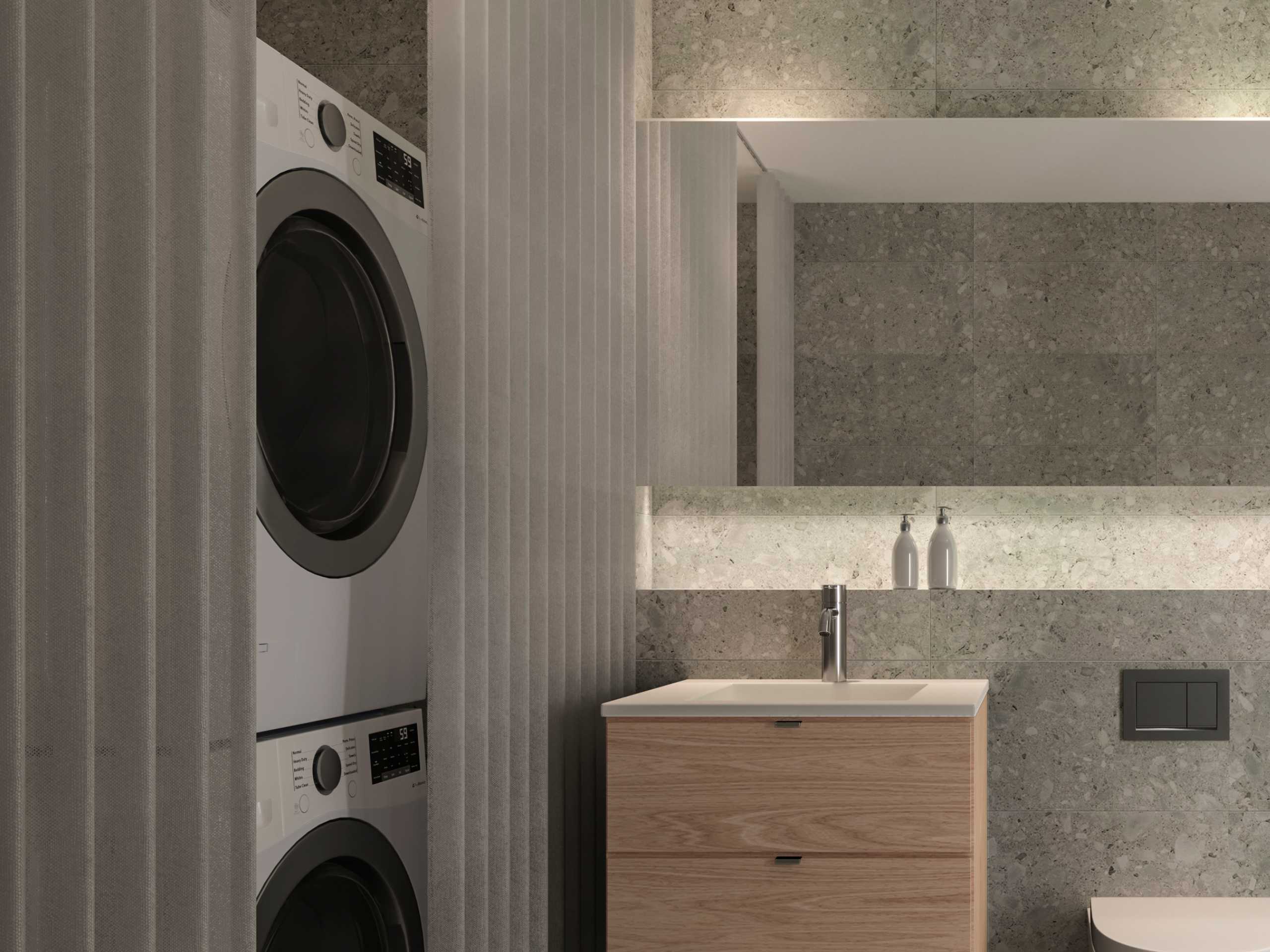 Voit valita kotiisi valmiiksi asennetun pesutornin