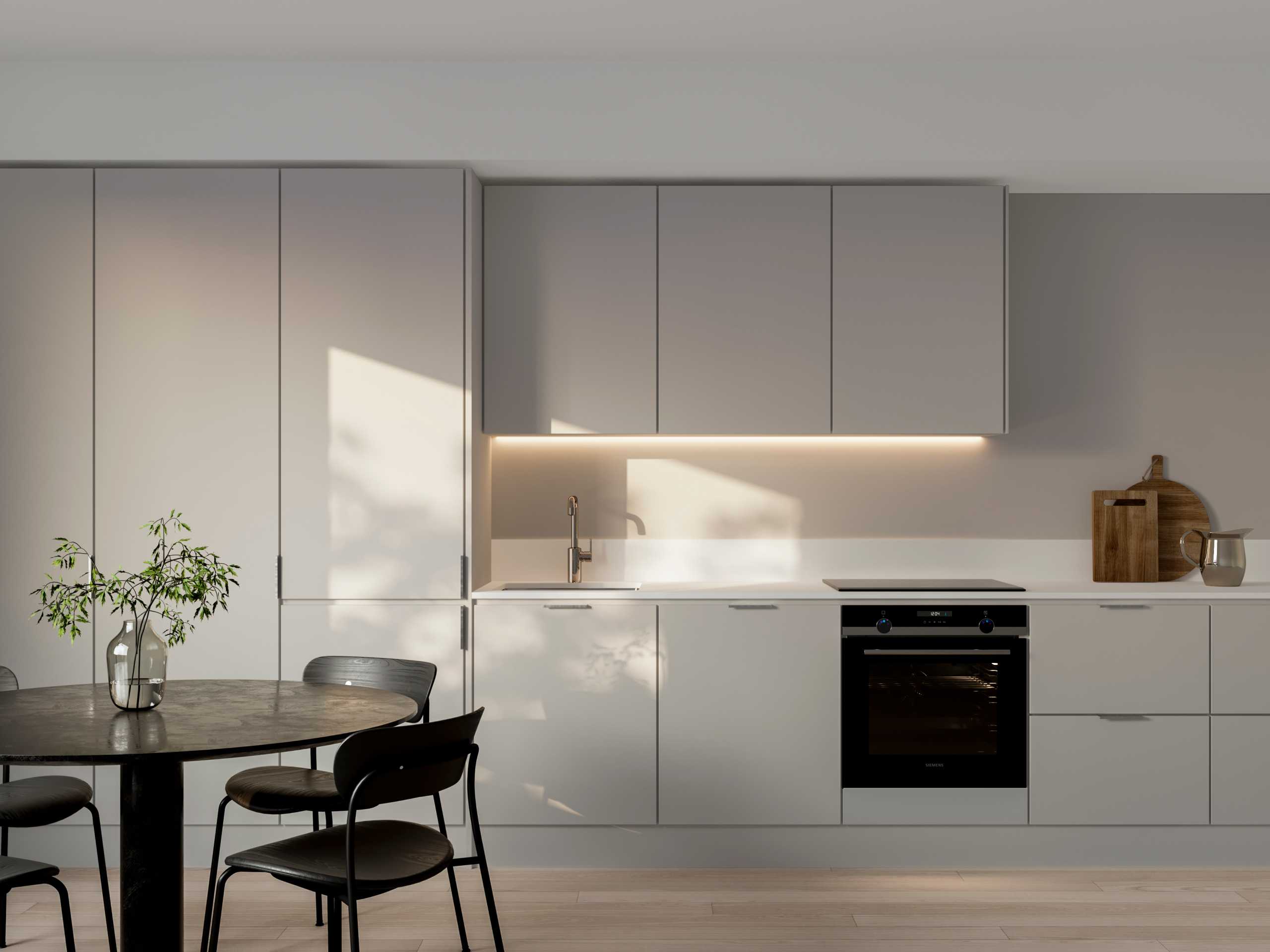 Kivitaso jatkuu modernisti seinälle