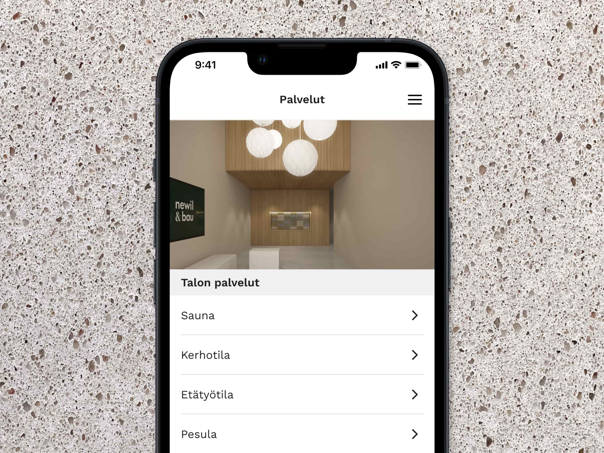 Varaa palveluita sovelluksessa